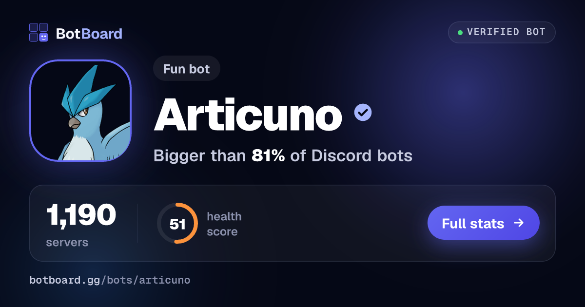 Share card for Articuno