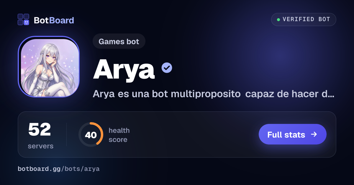 Share card for Arya ✨