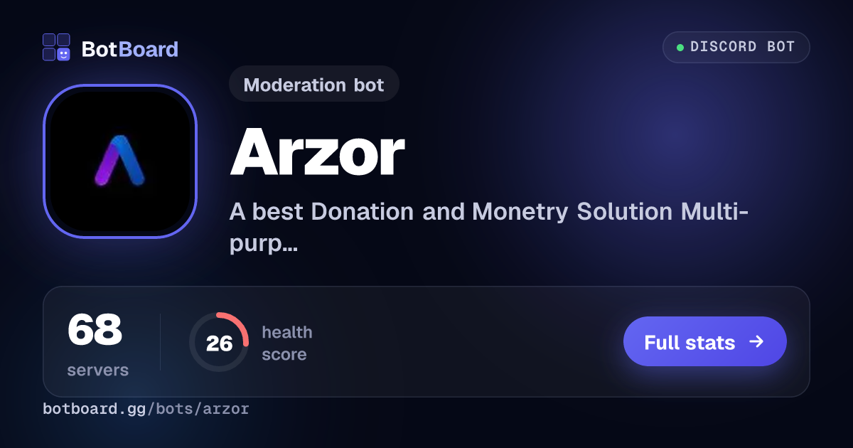 Share card for Arzor