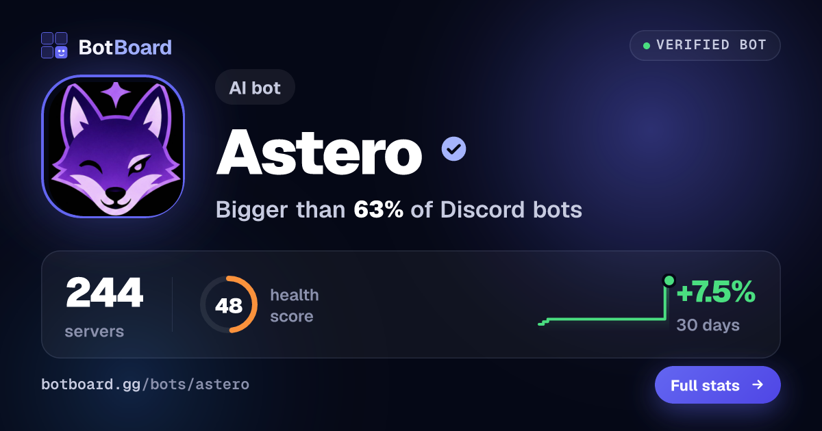 Share card for Astero
