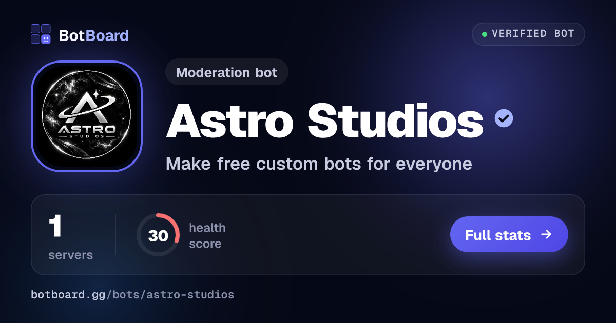 Share card for Astro Studios