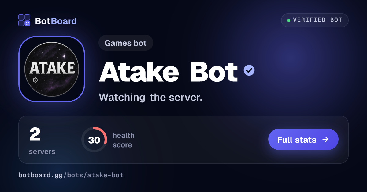 Share card for Atake Bot