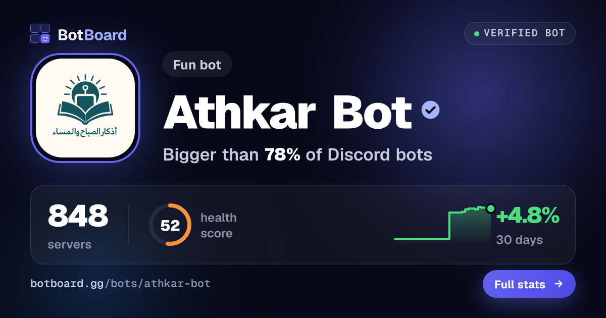 Share card for Athkar Bot