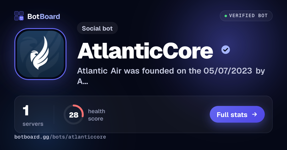 Share card for AtlanticCore