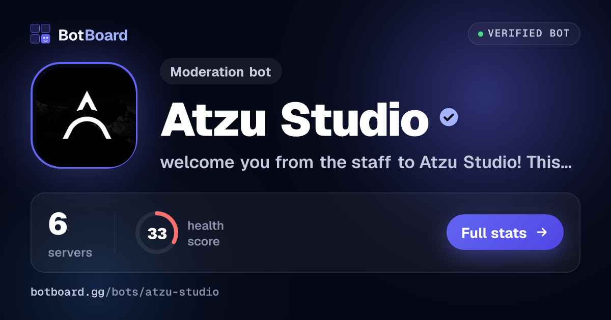 Share card for Atzu Studio
