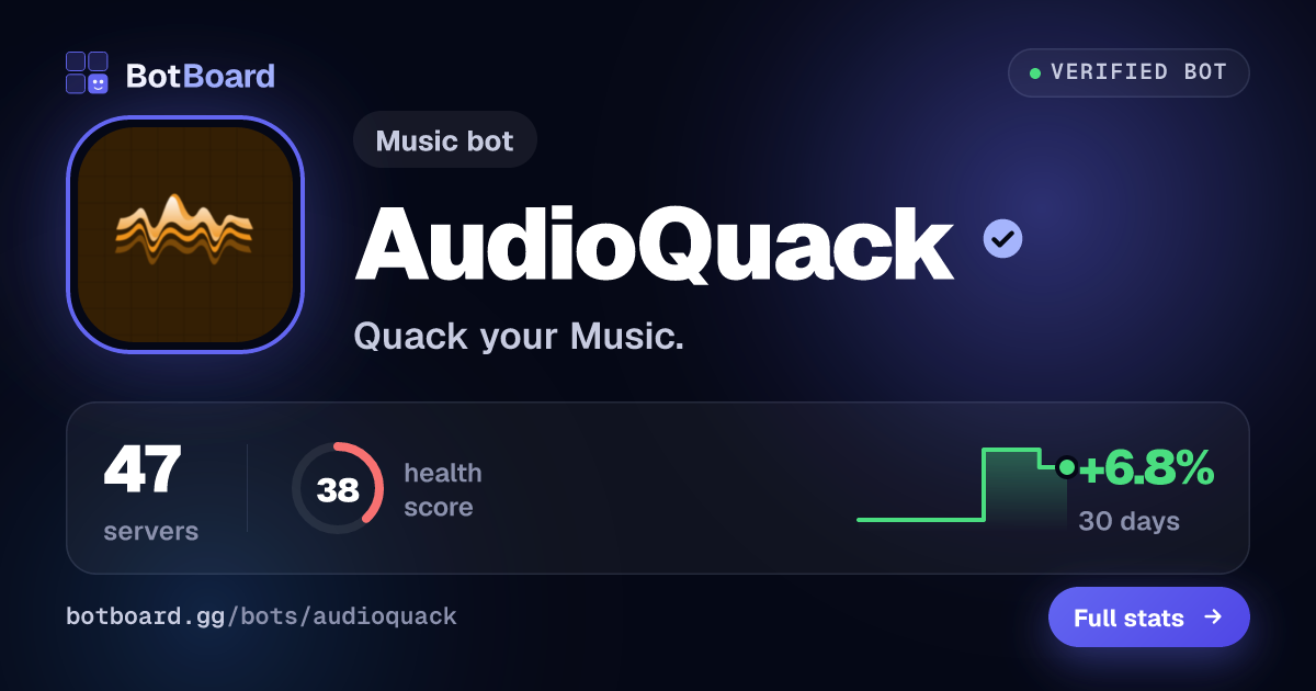 Share card for AudioQuack