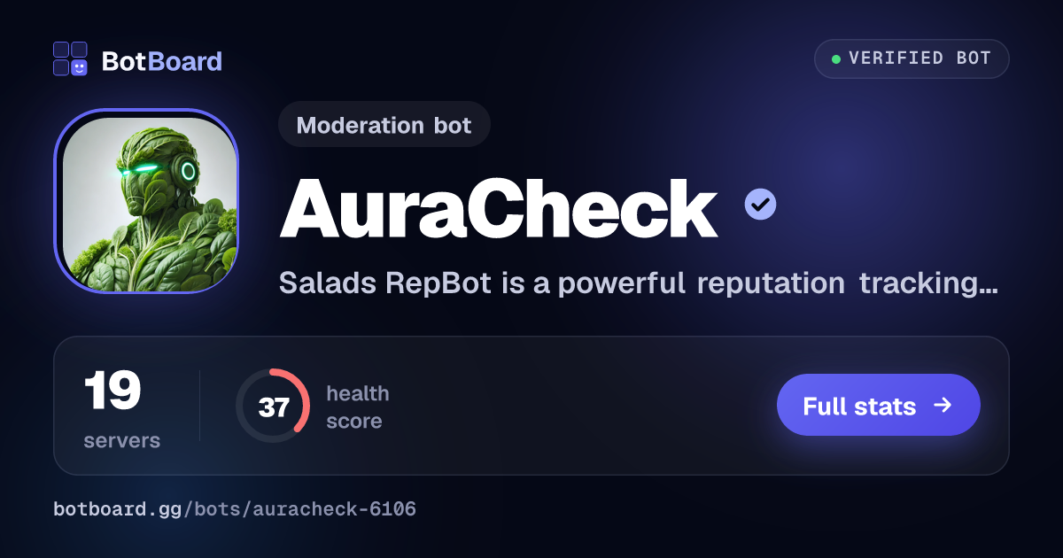 Share card for AuraCheck