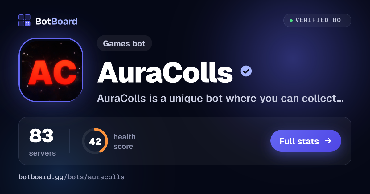 Share card for AuraColls