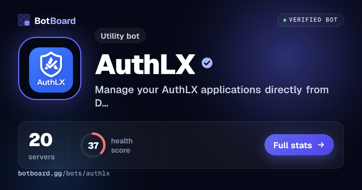 Share card for AuthLX