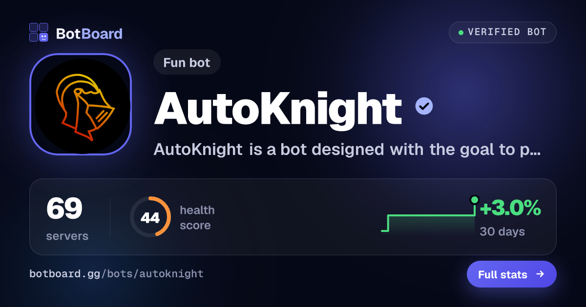Share card for AutoKnight