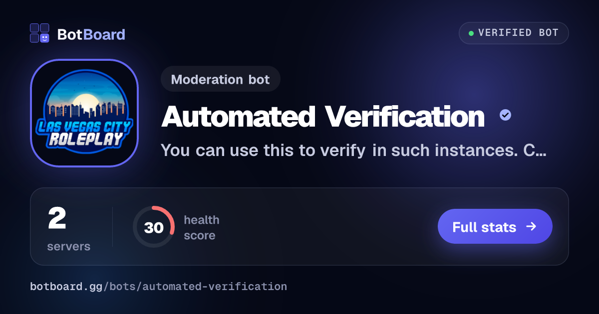 Share card for Automated Verification