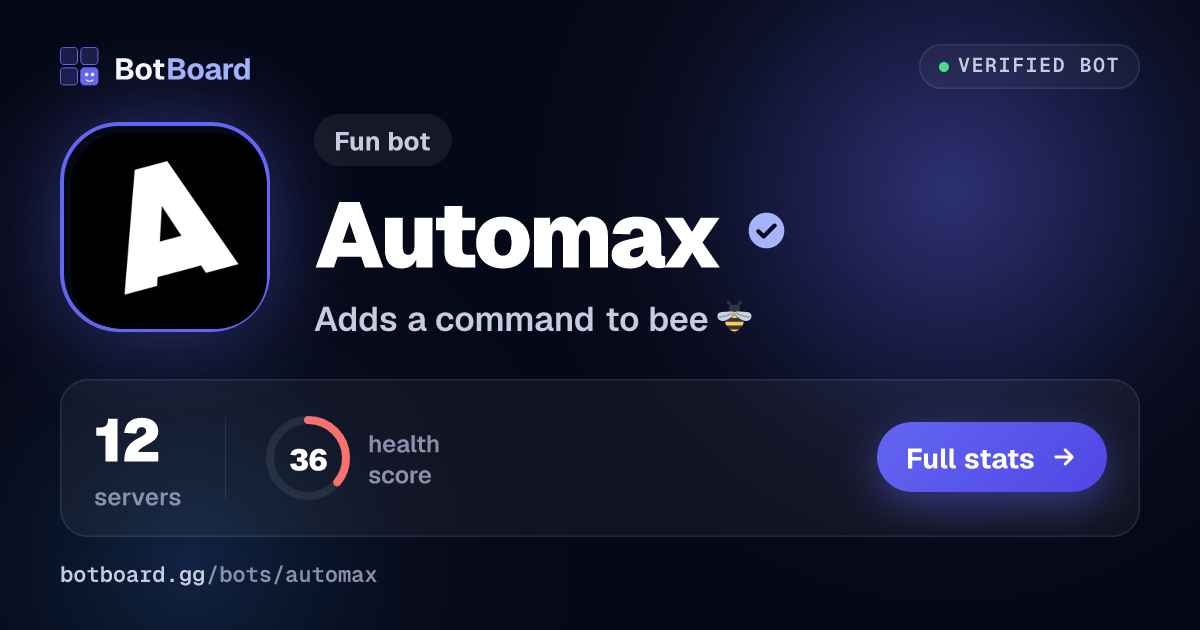Share card for Automax