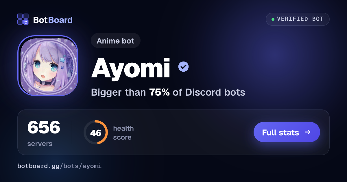 Share card for Ayomi