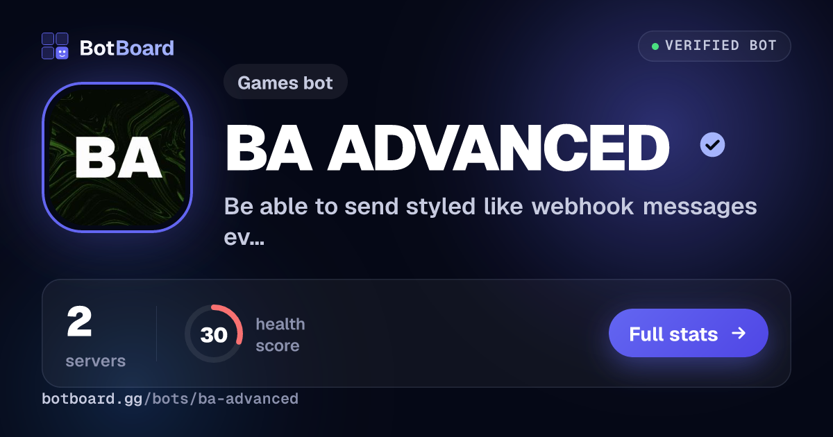 Share card for BA ADVANCED