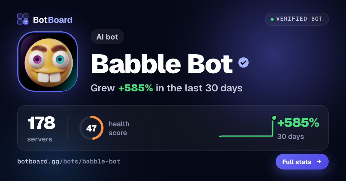 Share card for Babble Bot