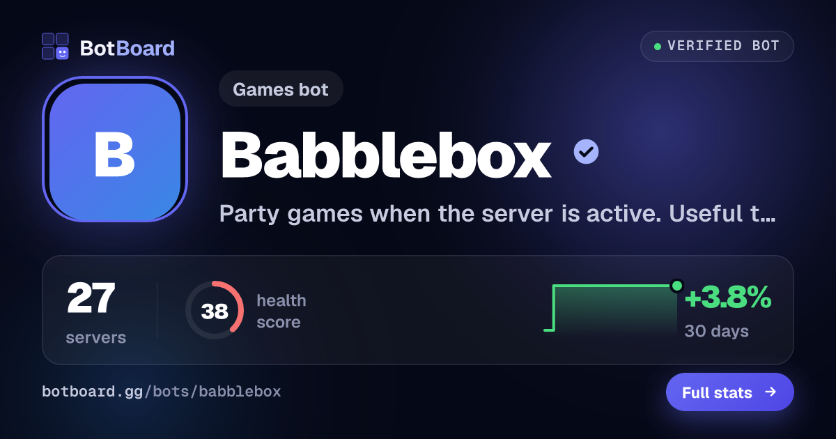 Share card for Babblebox