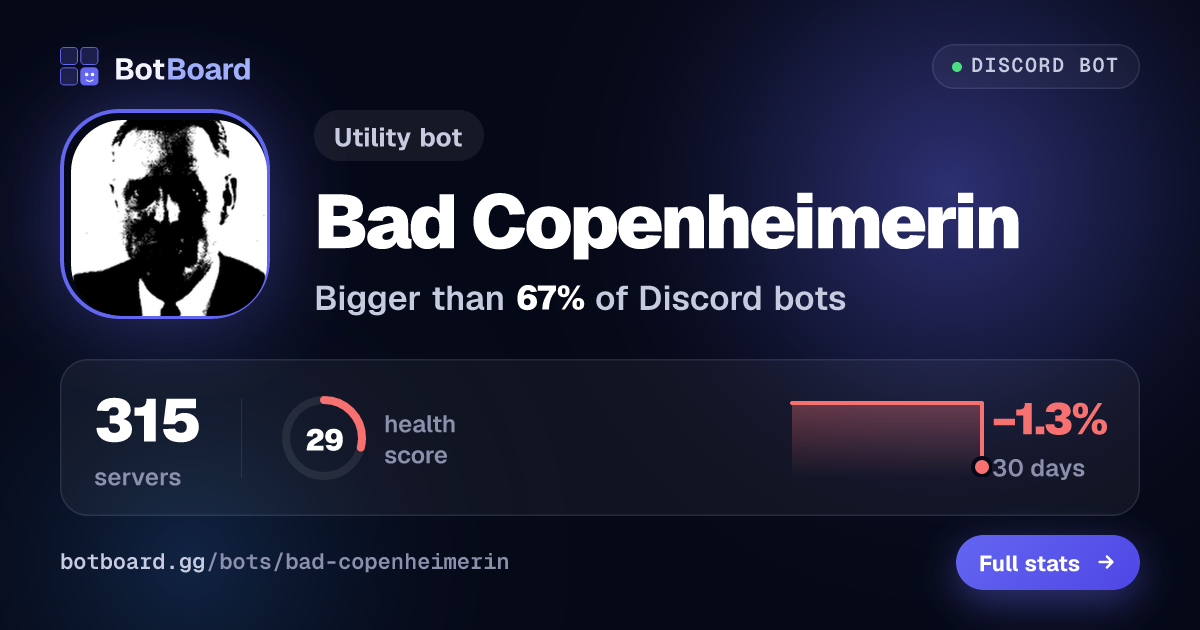 Share card for Bad Copenheimerin