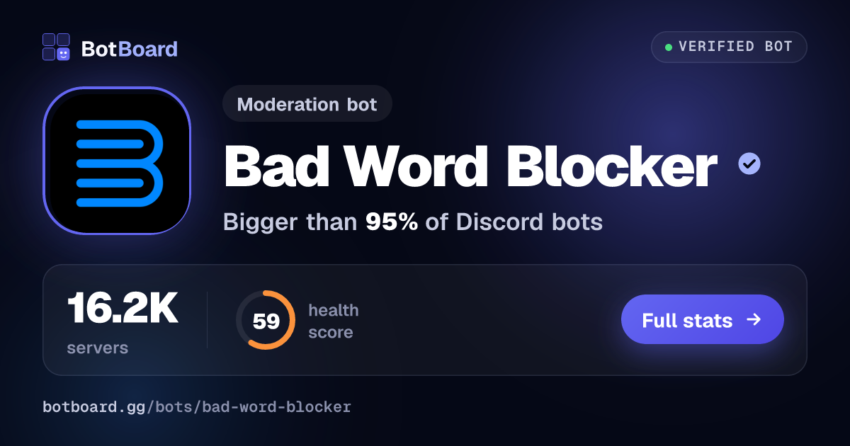 Share card for Bad Word Blocker