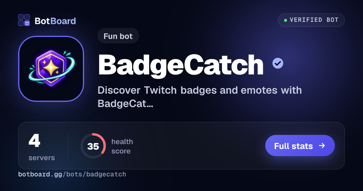 Share card for BadgeCatch