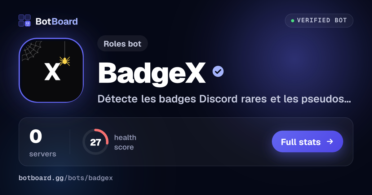 Share card for BadgeX
