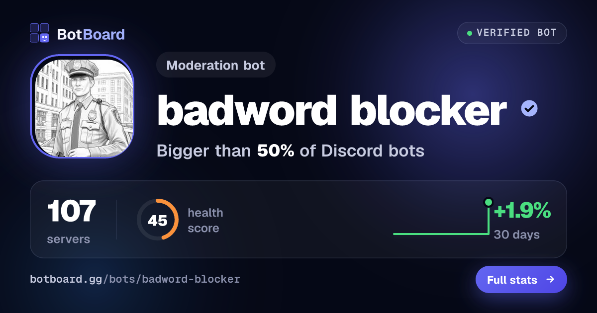 Share card for badword blocker