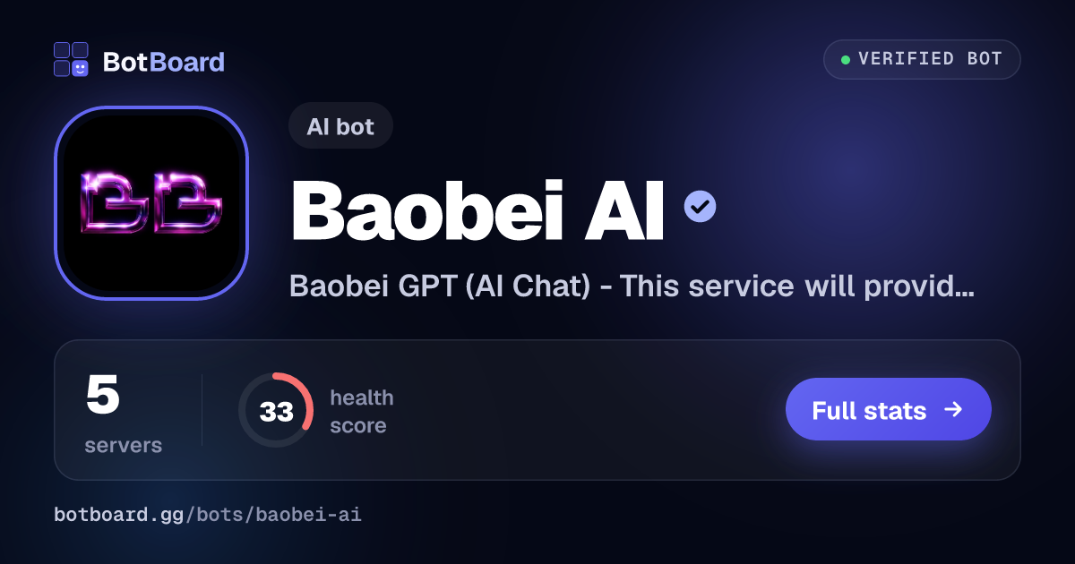 Share card for Baobei AI