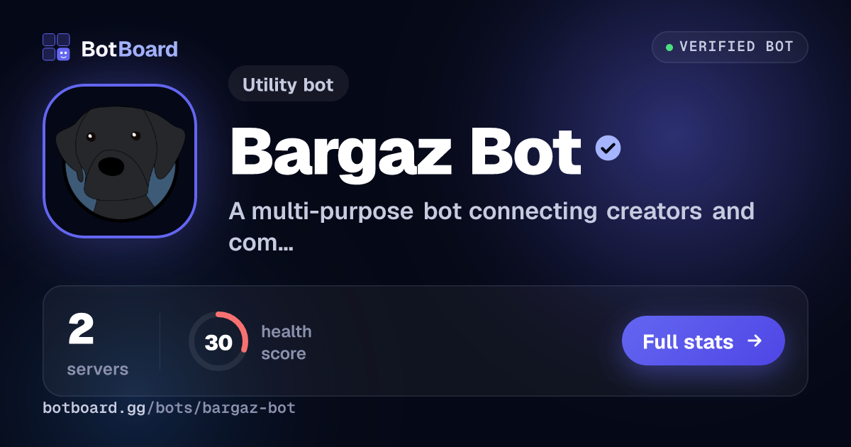 Share card for Bargaz Bot