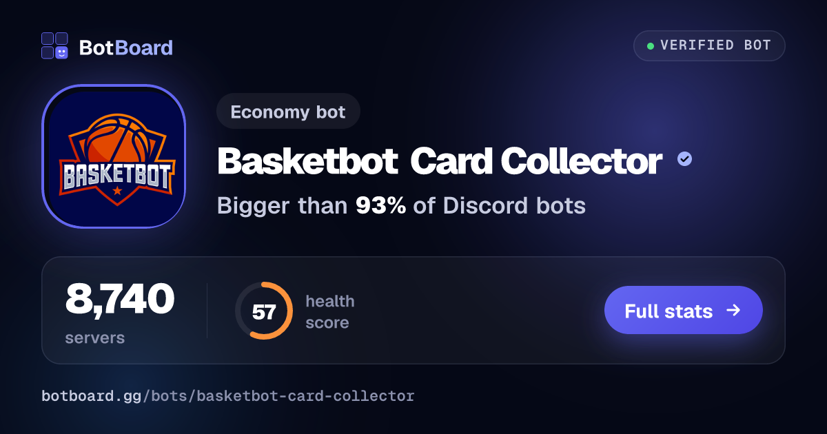 Share card for Basketbot Card Collector