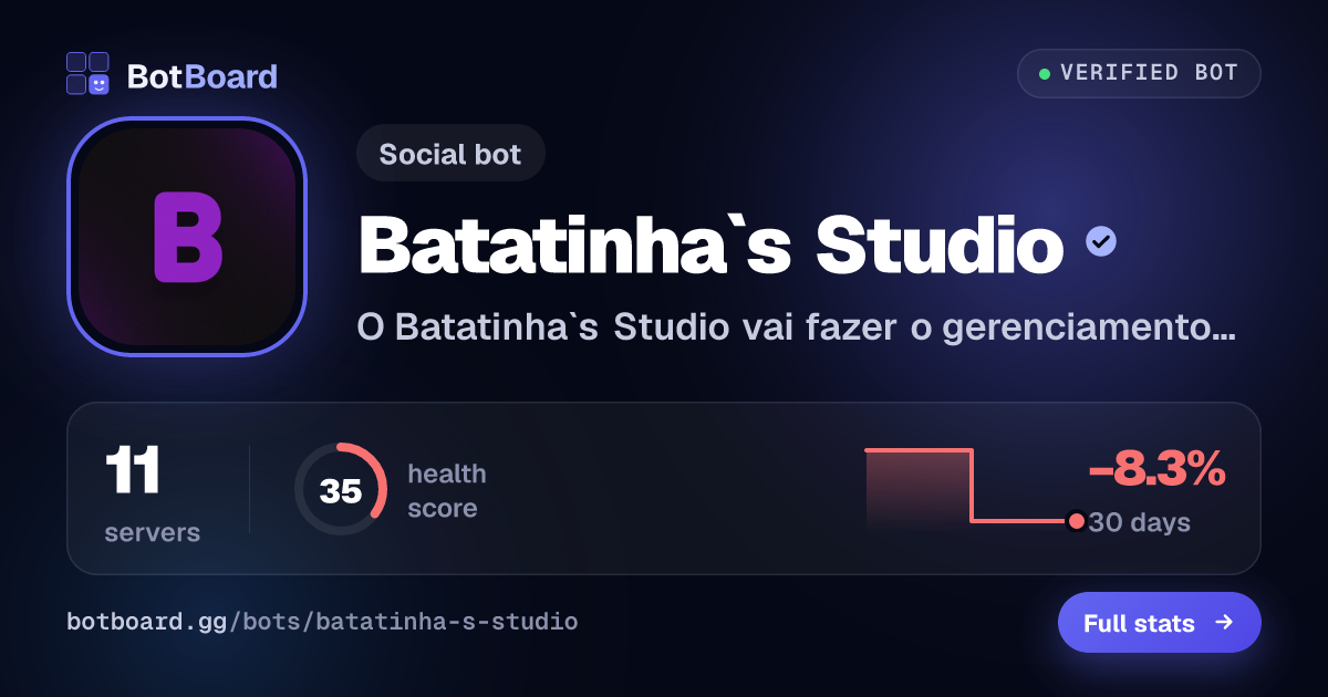 Share card for Batatinha`s Studio