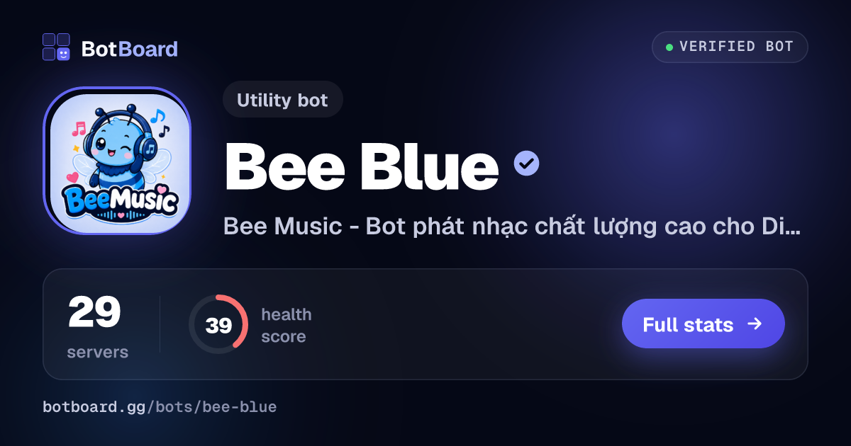 Share card for Bee Blue