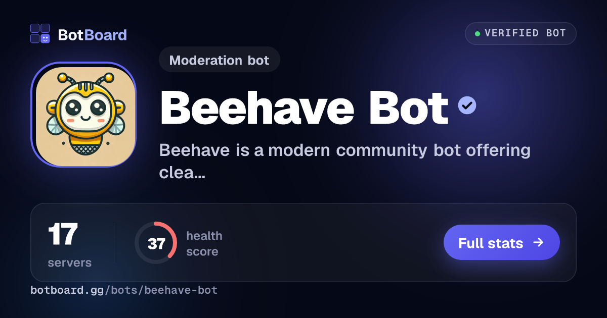 Share card for Beehave Bot