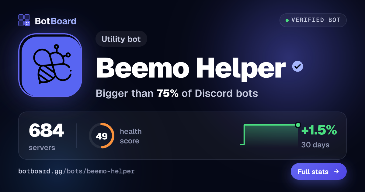 Share card for Beemo Helper