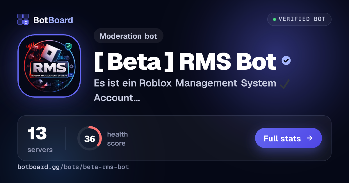 Share card for [ Beta ] RMS Bot