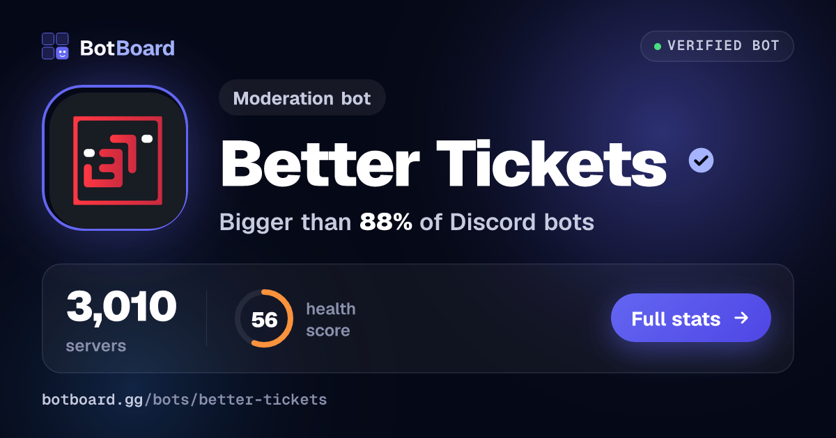Share card for Better Tickets