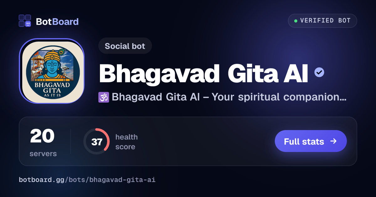 Share card for Bhagavad Gita AI