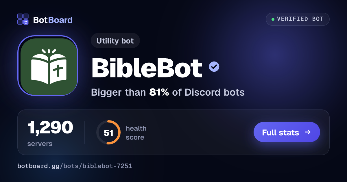 Share card for BibleBot