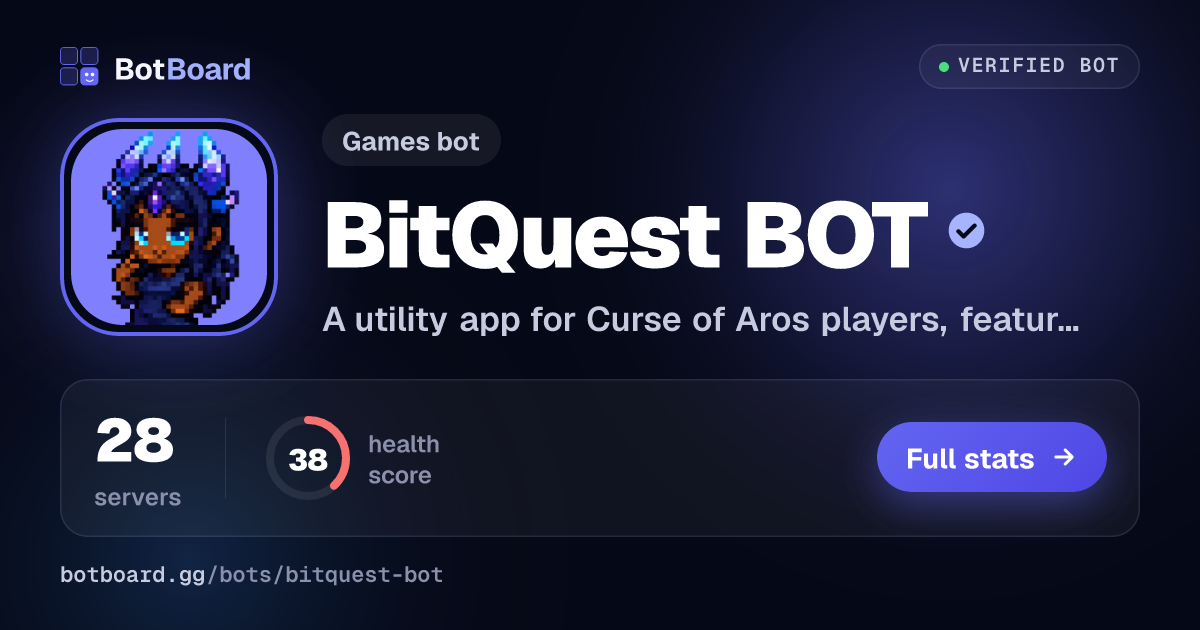 Share card for BitQuest BOT