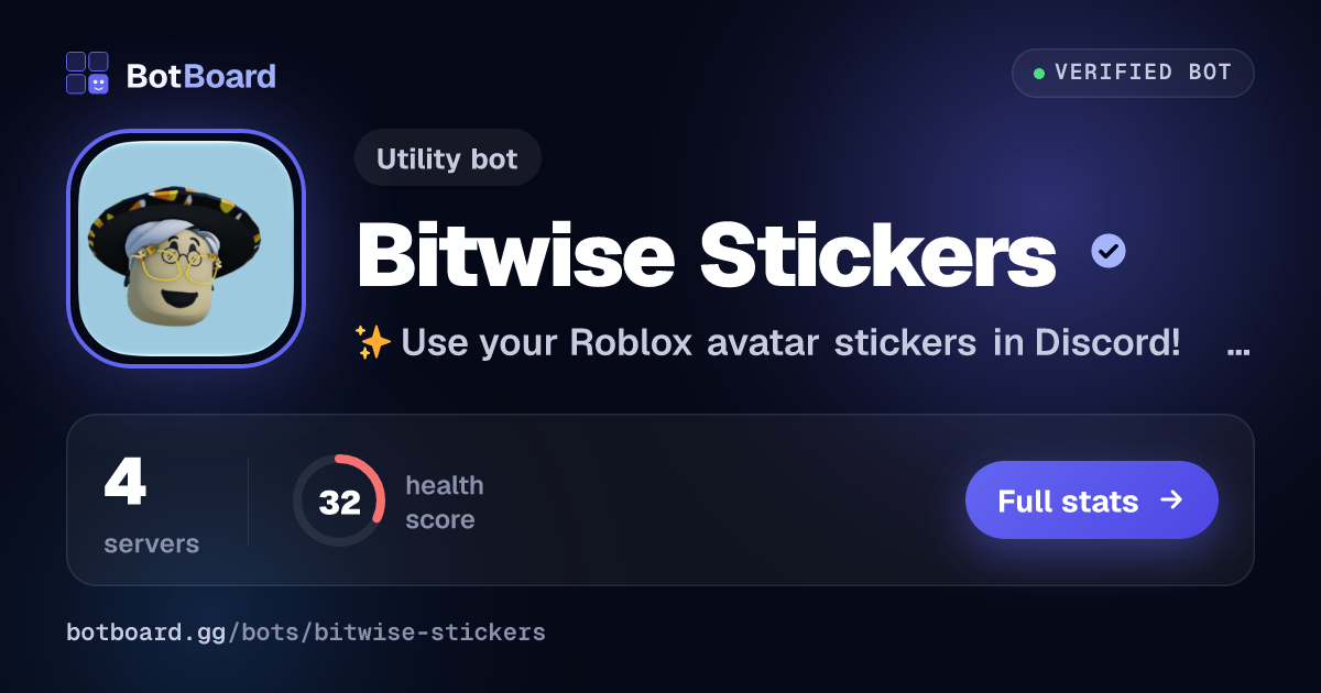 Share card for Bitwise Stickers