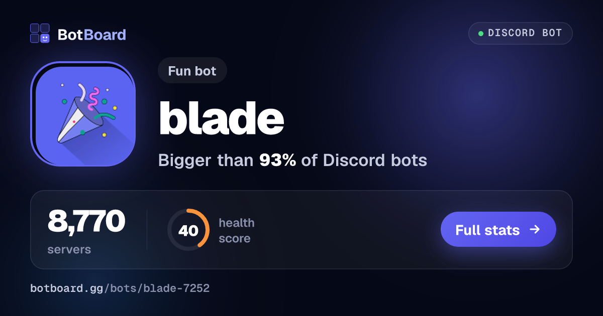 Share card for blade
