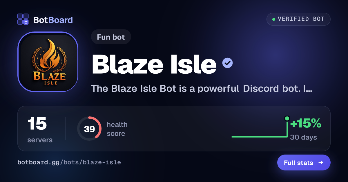 Share card for Blaze Isle