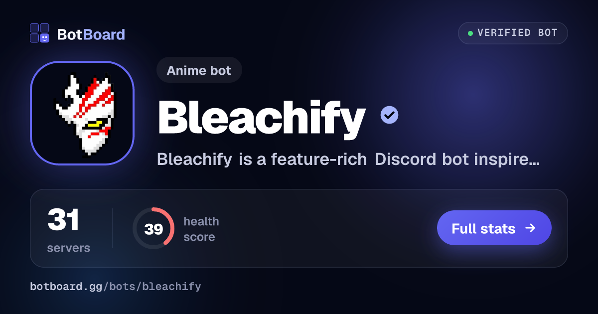 Share card for Bleachify