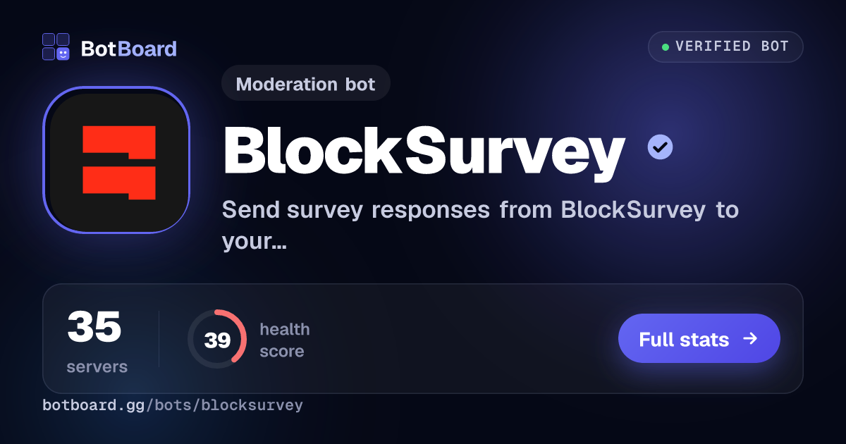 Share card for BlockSurvey
