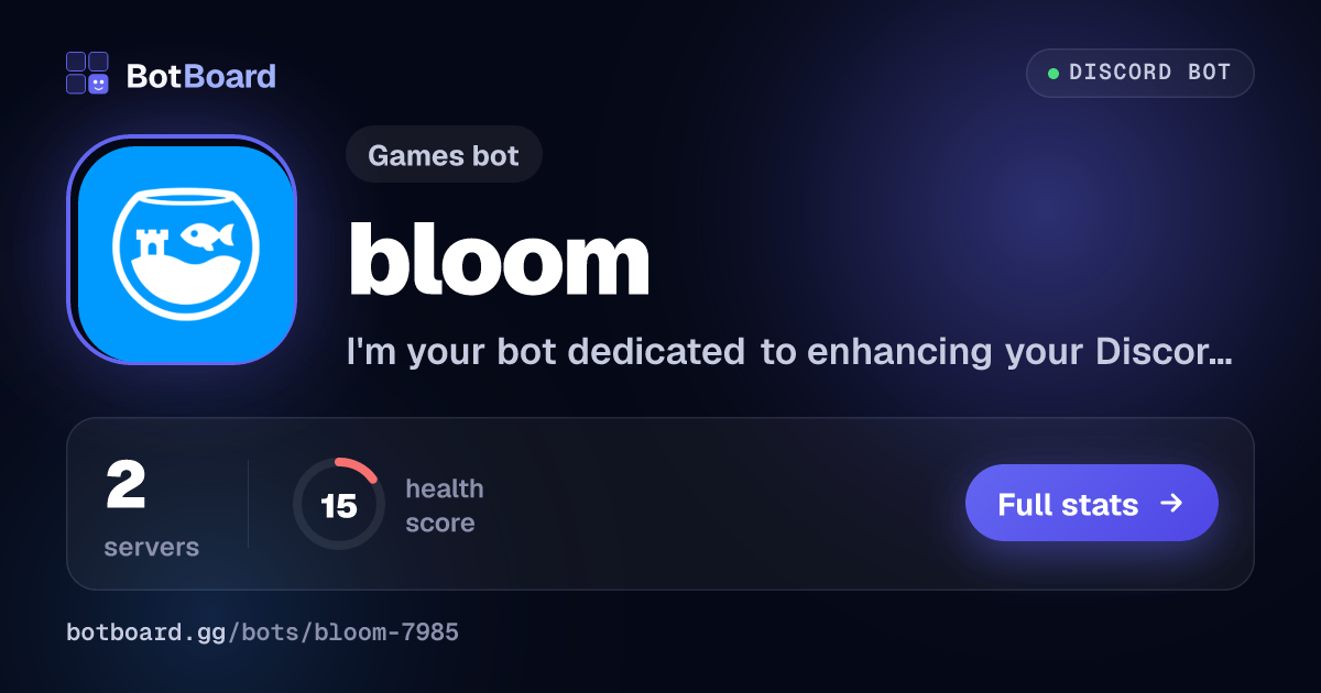 Share card for bloom