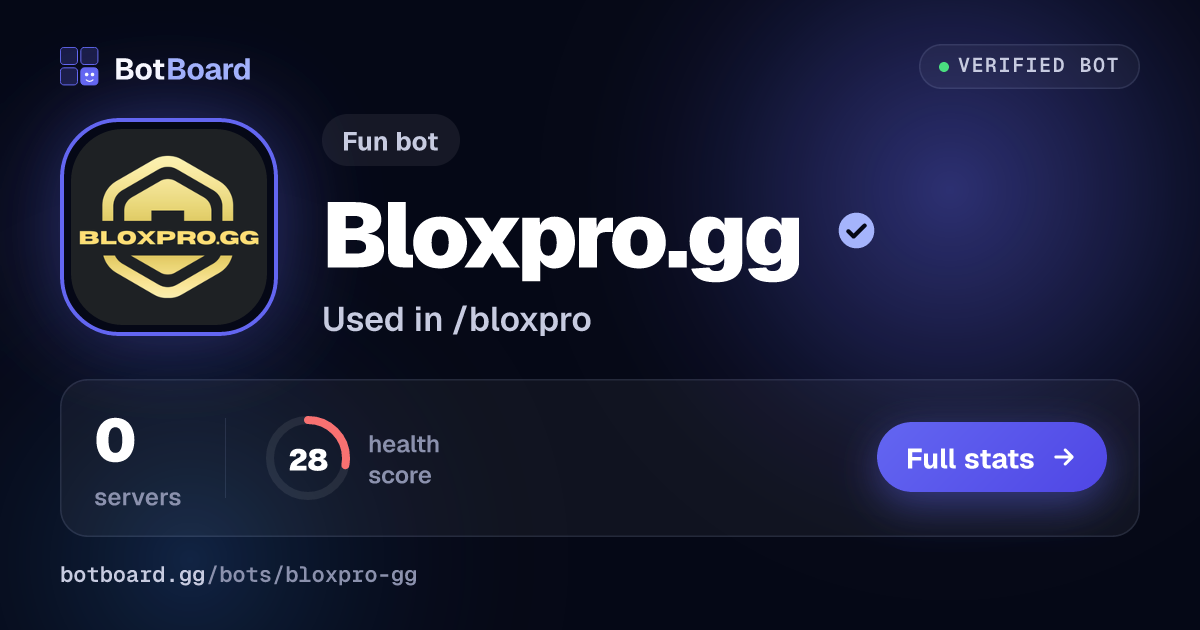 Share card for Bloxpro.gg