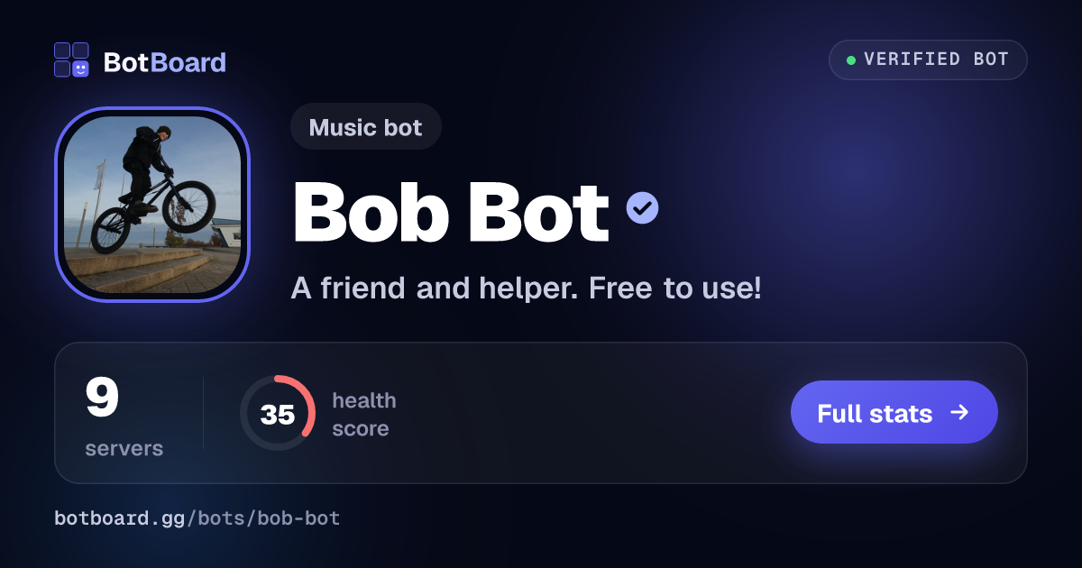 Share card for Bob Bot