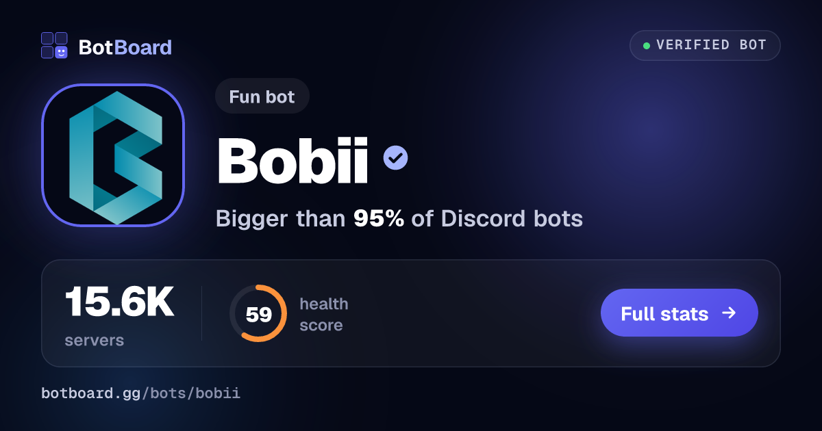 Share card for Bobii