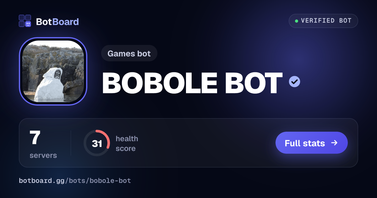 Share card for BOBOLE BOT
