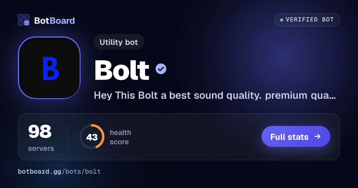 Share card for Bolt