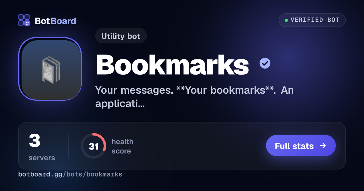 Share card for Bookmarks
