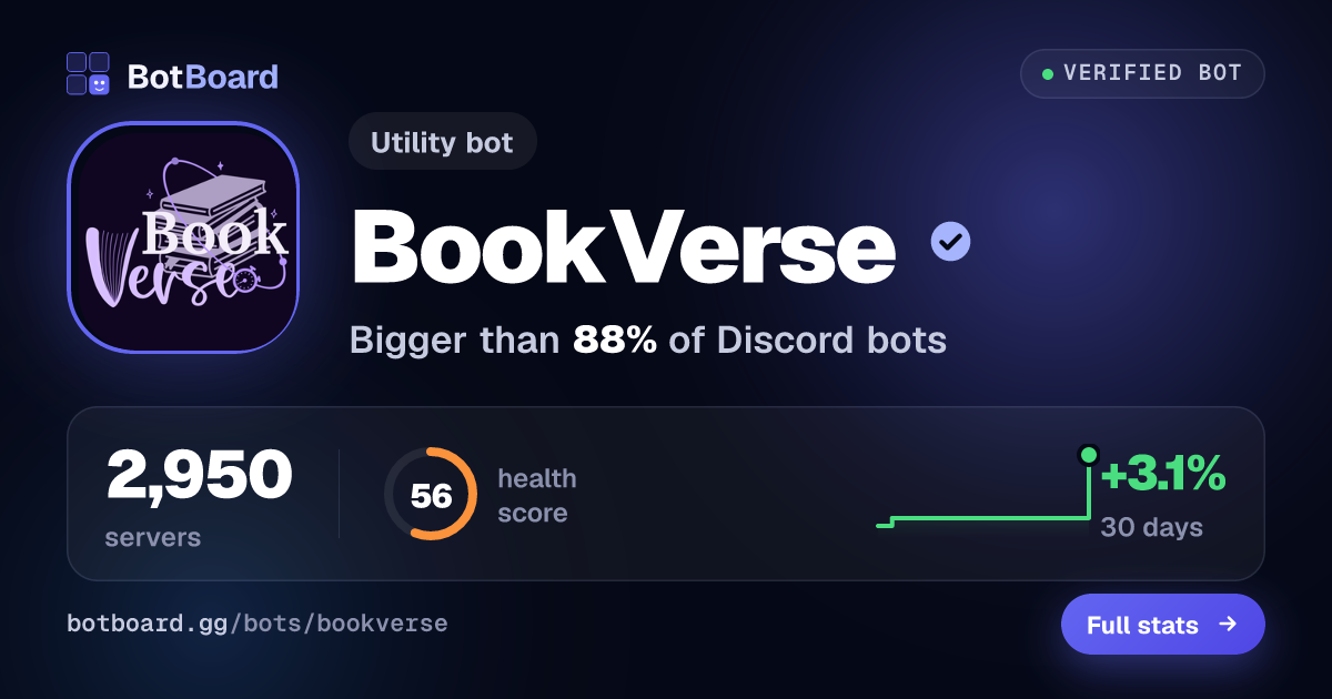 Share card for BookVerse